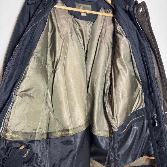 Rainforest Men’s Coat Genuine Leather Collar Removable Liner Down Filled Size M - Picture 3 of 5